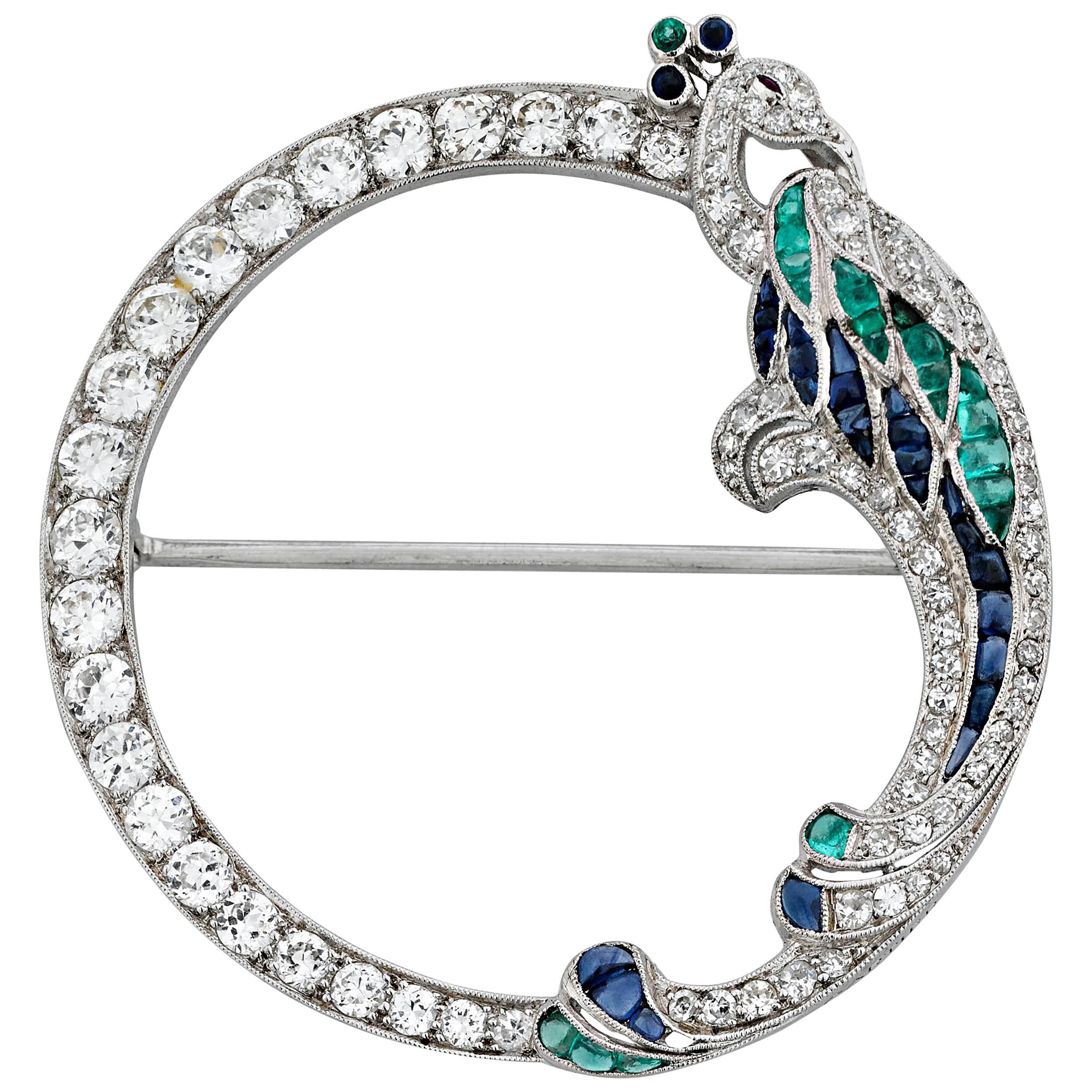 Art Deco Circle Brooch by Cartier