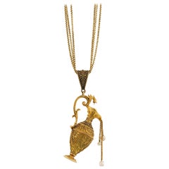 Etruscan Revival Gold Necklace