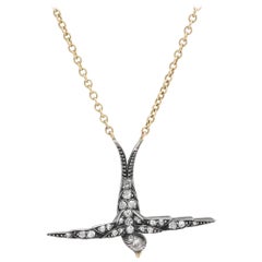 Victorian Diamond Swallow Necklace
