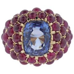 Verdura Sapphire Ruby Gold Ring