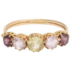 Antique Victorian Multicolored Gemstone Ring