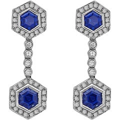Emilio Jewelry Sapphire Diamond Earrings