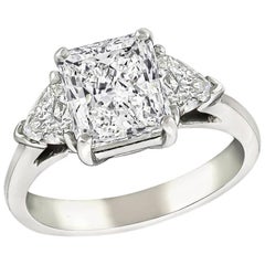 Anello di fidanzamento in platino con diamante GIA da 2,16 carati