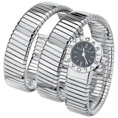 Bulgari Stainless Steel Wrap Around Snake Wristwatch