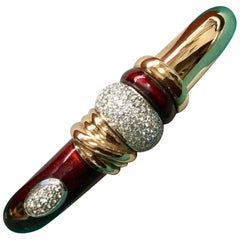 La Nouvelle Bague Enamel and Diamond Bracelet