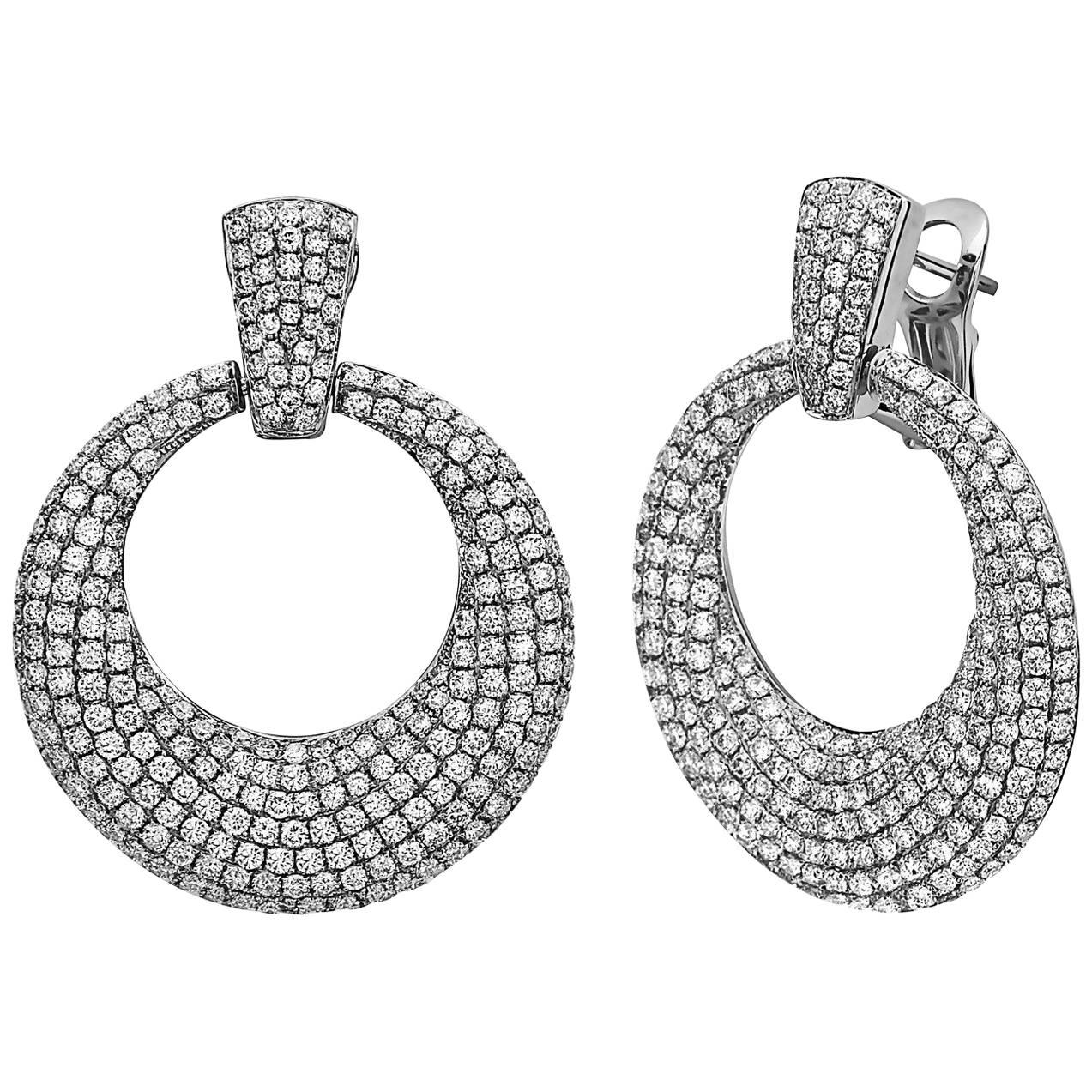 Emilio Jewelry Door Knocker Diamond Earrings