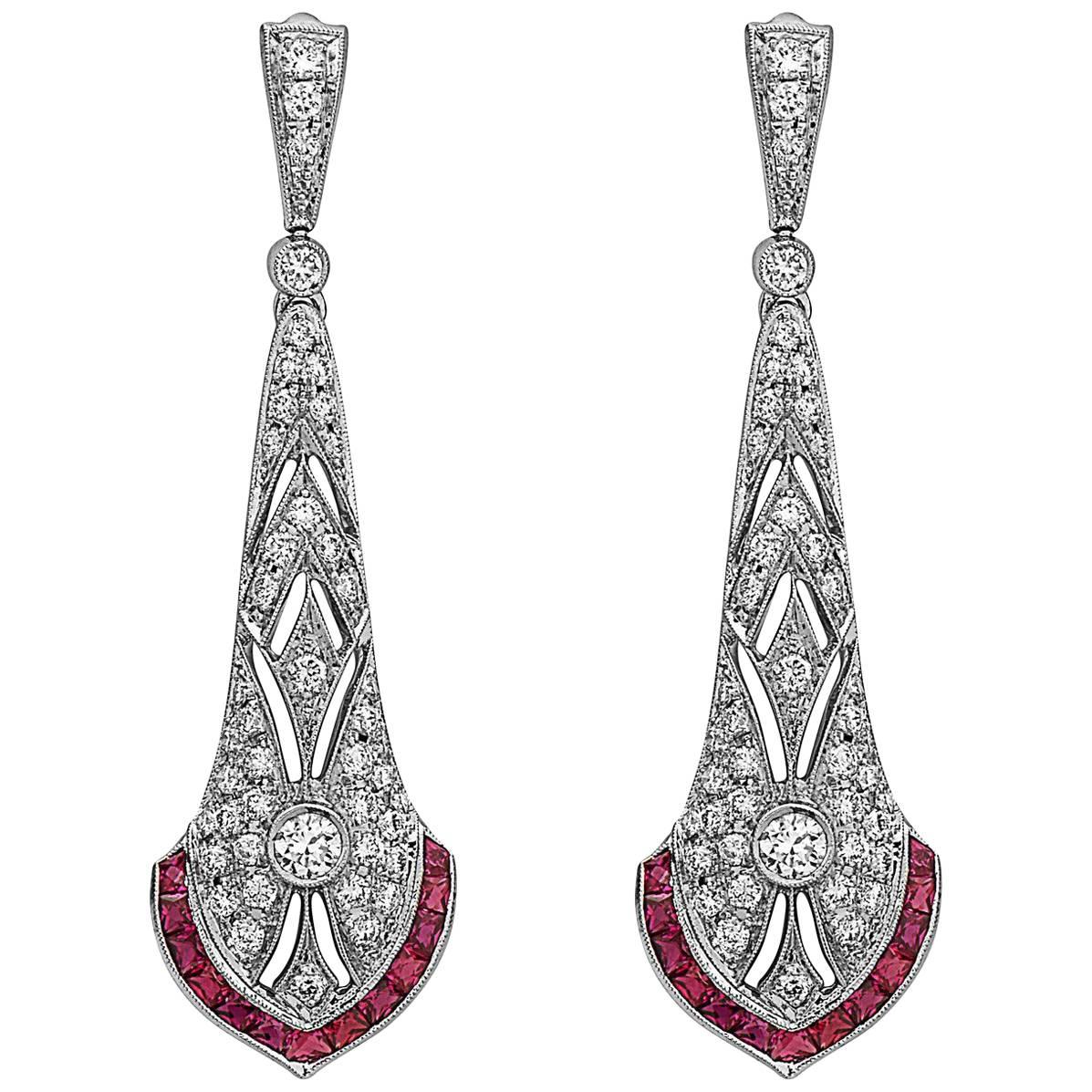 Emilio Jewelry Diamond Drop Earrings