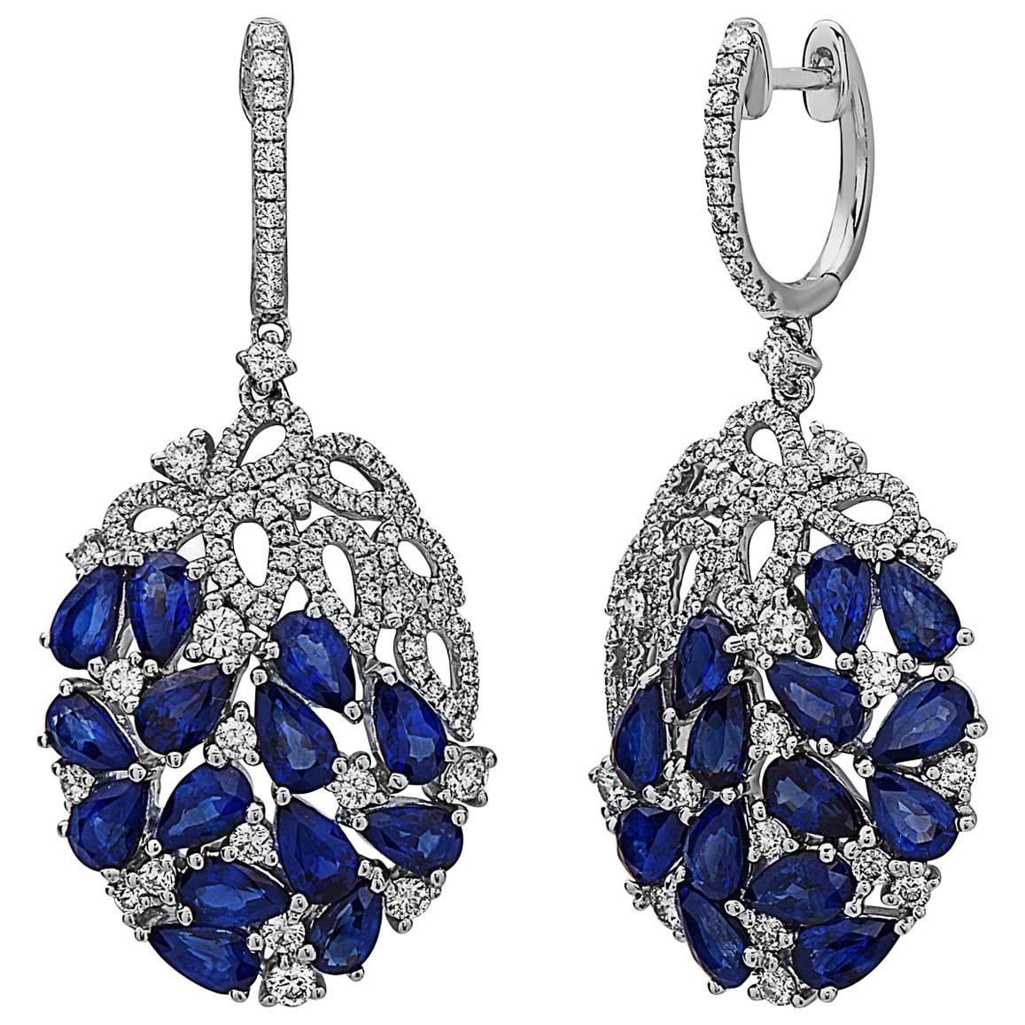 Emilio Jewelry Sapphire Dangle Earrings