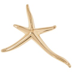 Tiffany & Co. 18 Karat Yellow Gold Starfish Elsa Peretti Brooch 