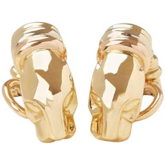 Cartier 18 Karat Yellow Gold Panthère Clip-On Earrings