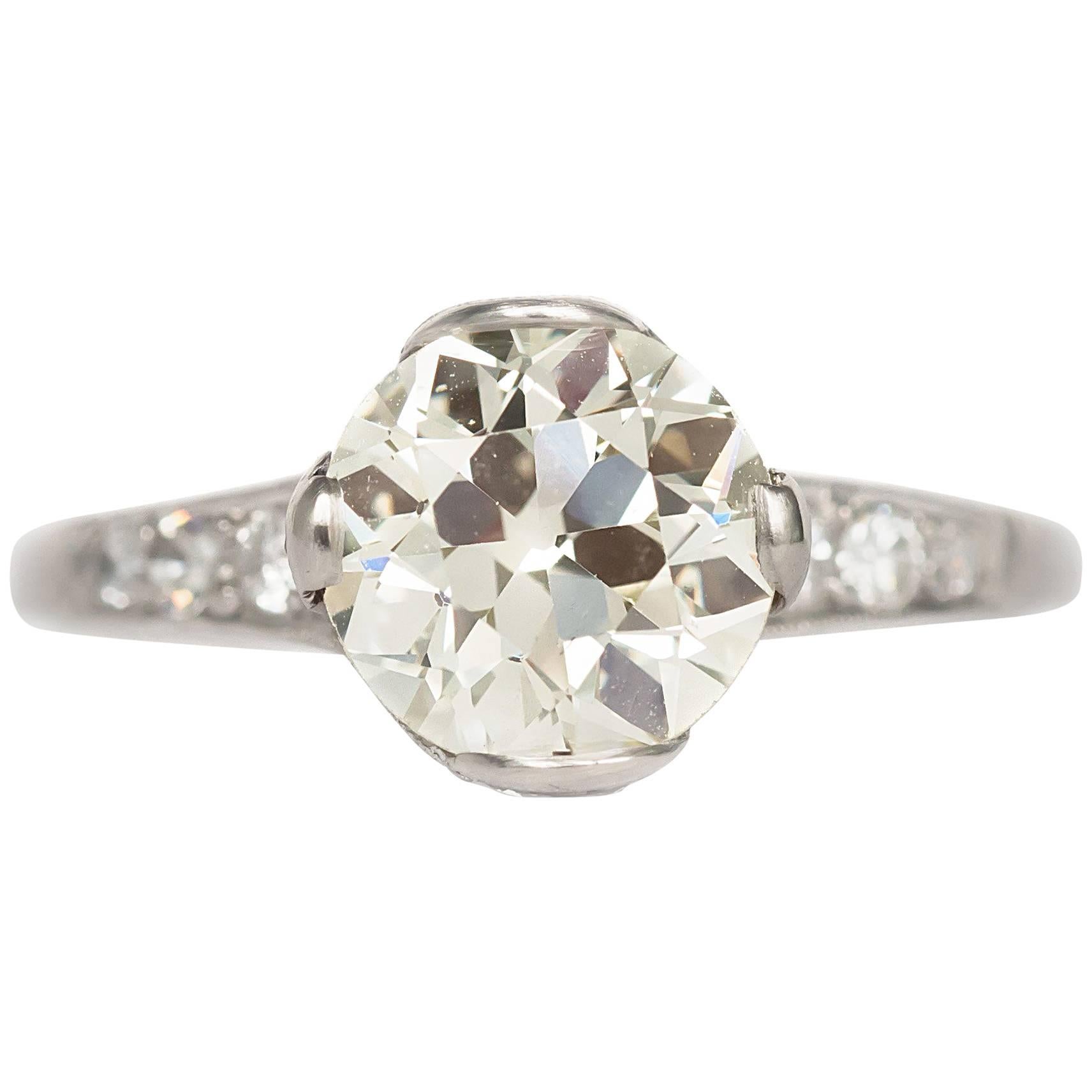 2.01 Carat Diamond Platinum Engagement Ring