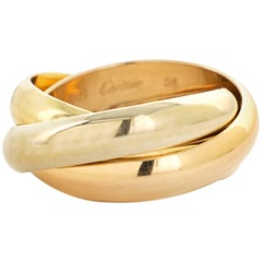 Cartier Tri-Color Gold Trinity Rolling Band Ring