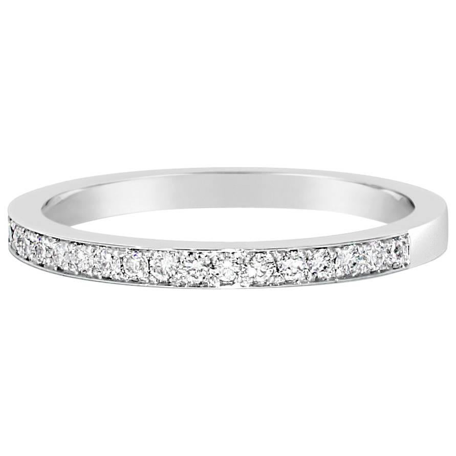 Lizunova White Gold Half Circle Diamond Eternity Ring; Made to Order For Sale