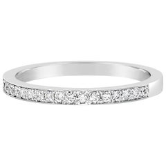 Lizunova White Gold Half Circle Diamond Eternity Ring; Made to Order