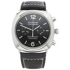 Used Panerai Radiomir Stainless Steel Chronograph Automatic Wristwatch Ref PAM00369