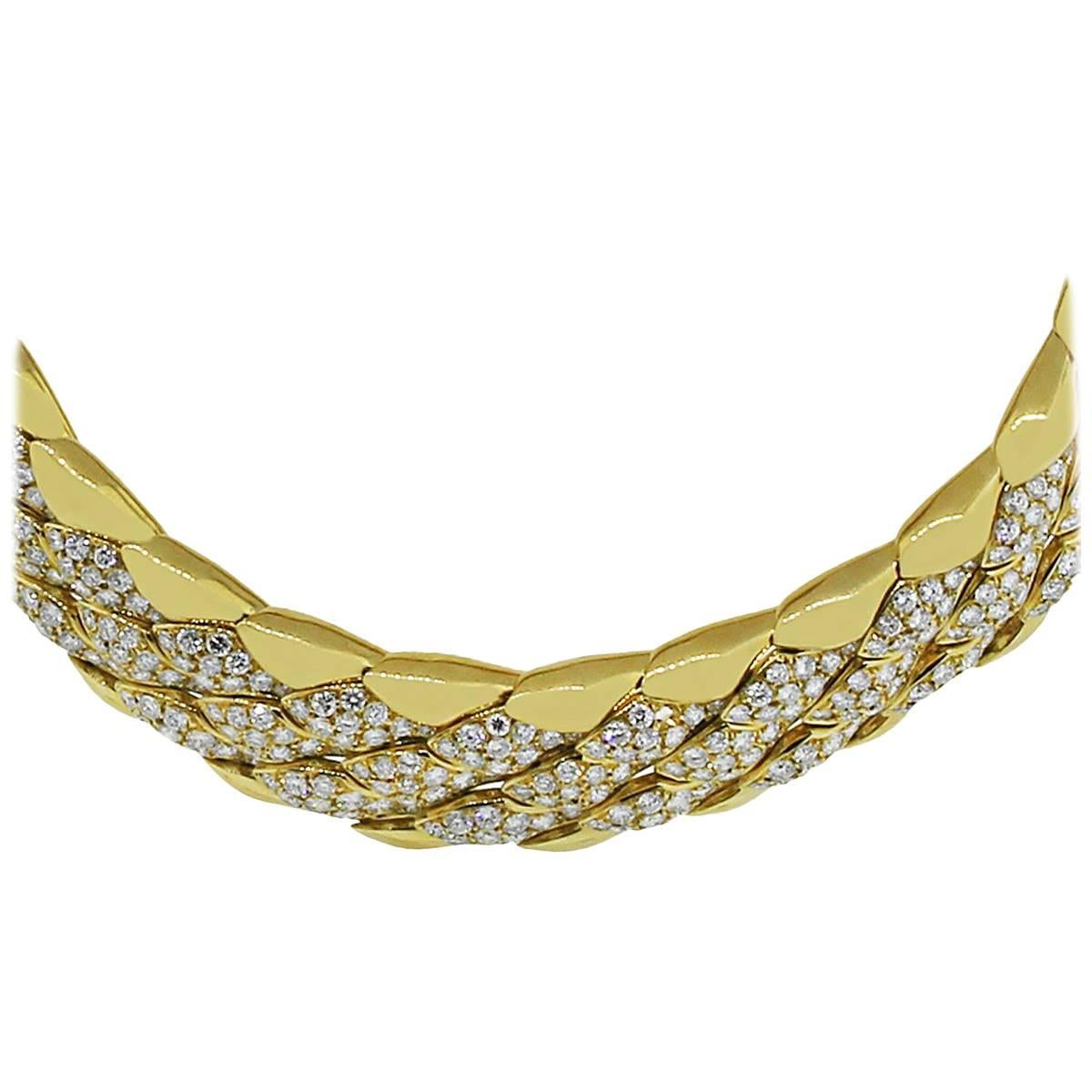 Large Diamond Collar Necklace