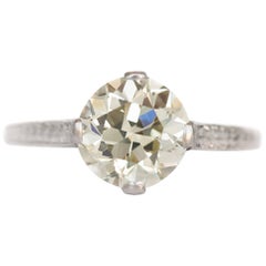 2.40 Carat Diamond Platinum Engagement Ring