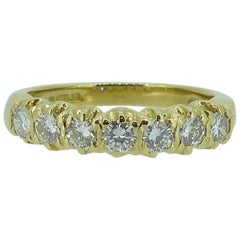 Vintage 0.75 Carat Diamond Eternity Ring, 18 Carat Yellow Gold Band