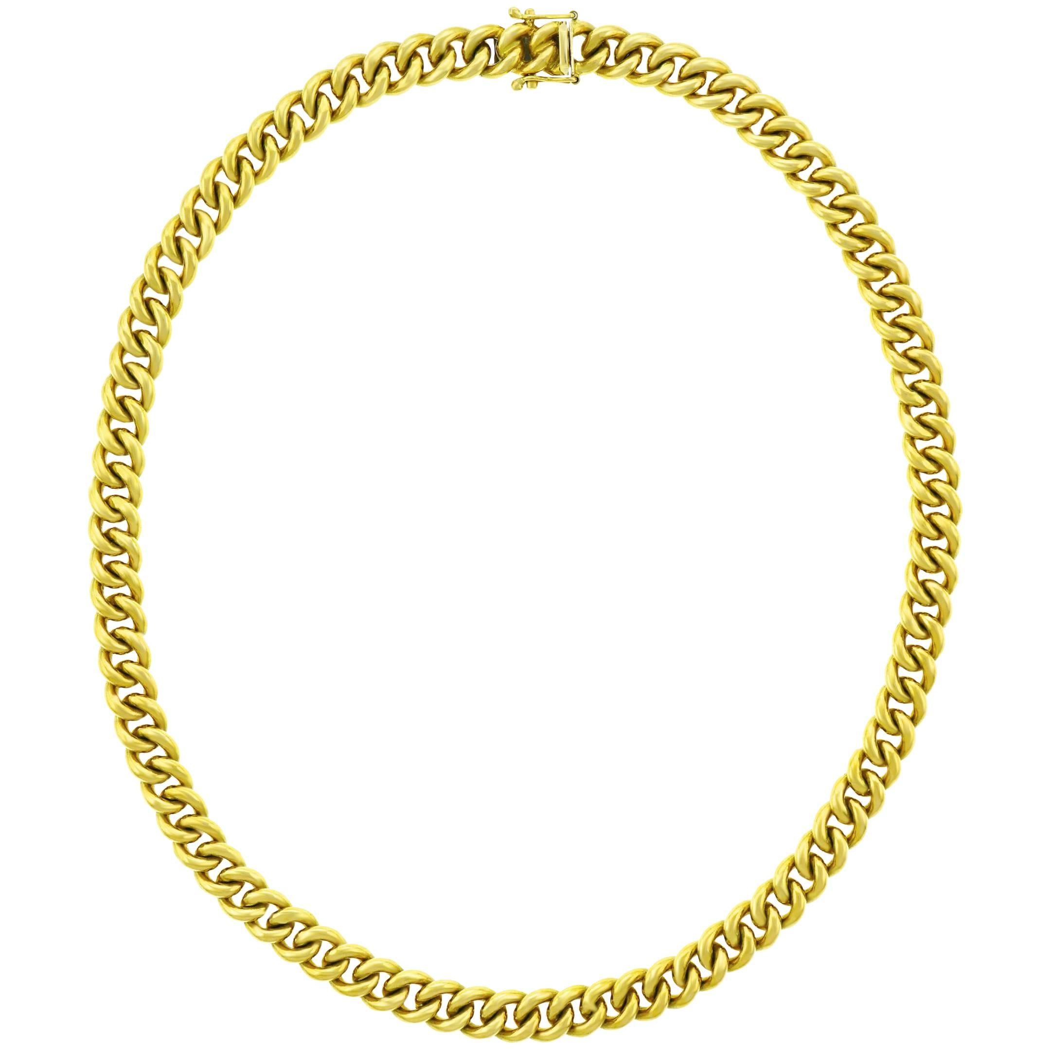 Heavy 18 Karat Yellow Gold Necklace by Gubelin