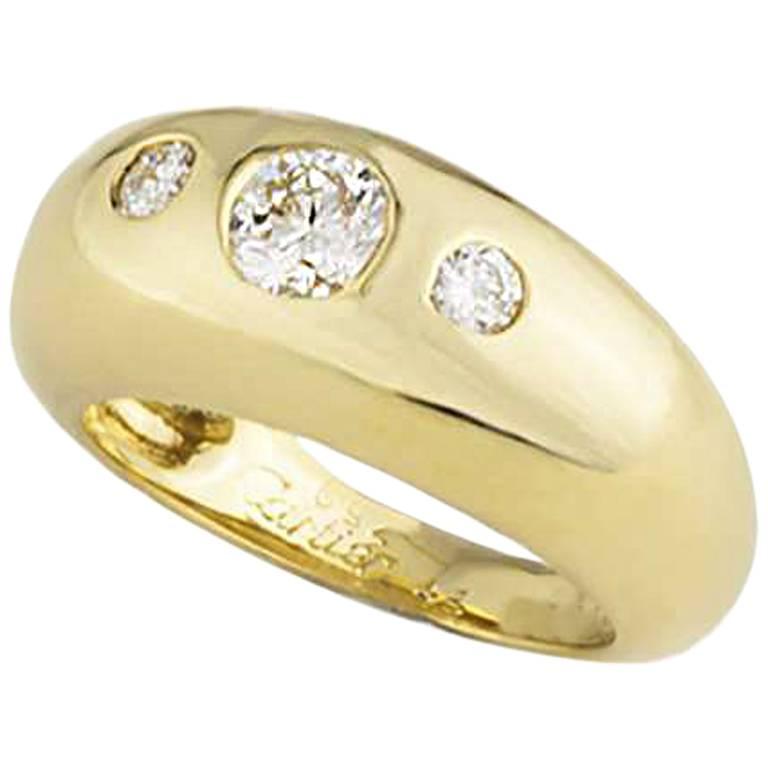 Cartier Yellow Gold Diamond Band Ring