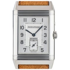 Jaeger LeCoultre Stainless Steel Reverso Day and Night Dial manual wristwatch