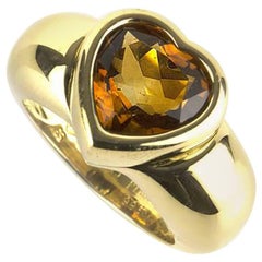 Piaget Yellow Gold Citrine Ring 2.80 carat