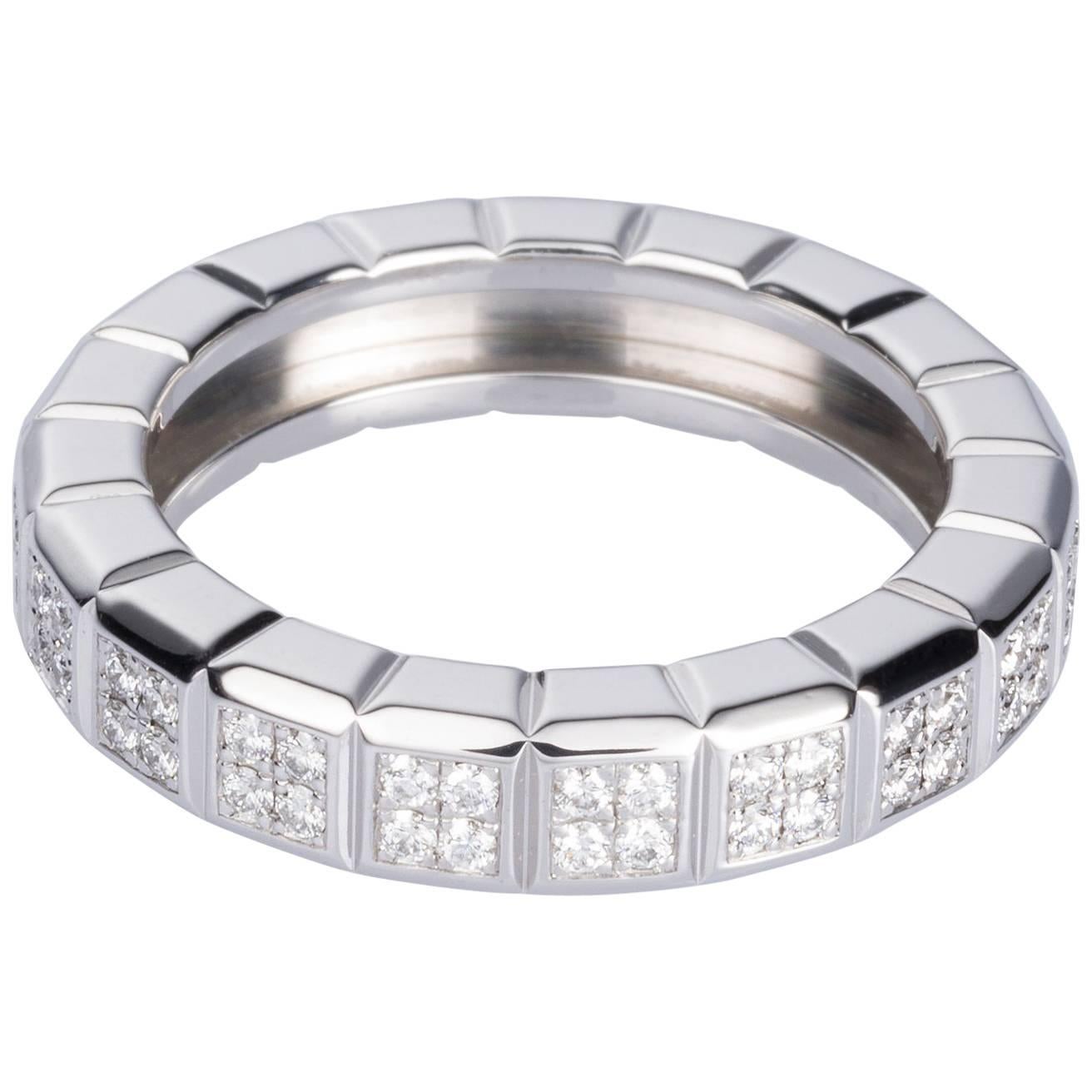 Chopard 'Ice Cube' Collection 18 Karat White Gold Diamond Band Ring
