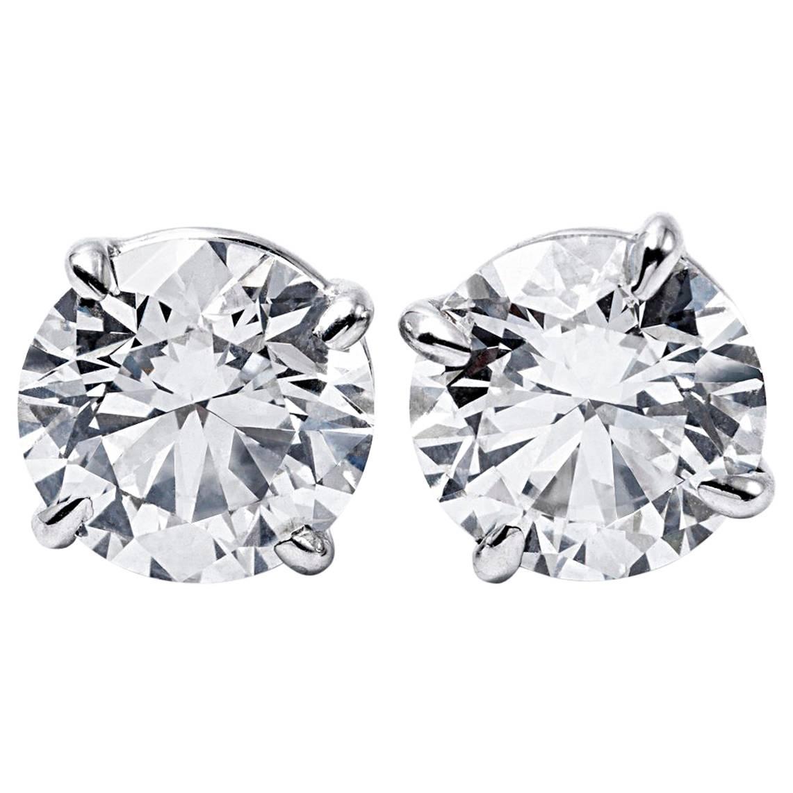 Diamond Stud Earrings 6.21 Carats