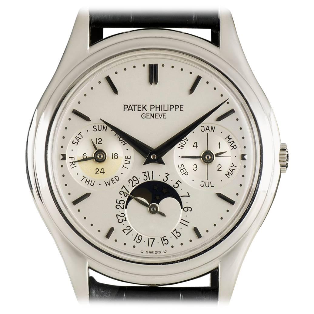 Patek Philippe Platinum Perpetual Calendar Automatic Wristwatch Ref 3940P