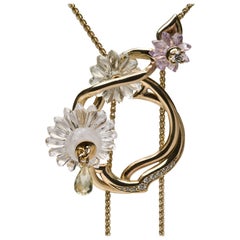 Alice Cicolini Summer Snow Gold and Diamond Sautoir Necklace