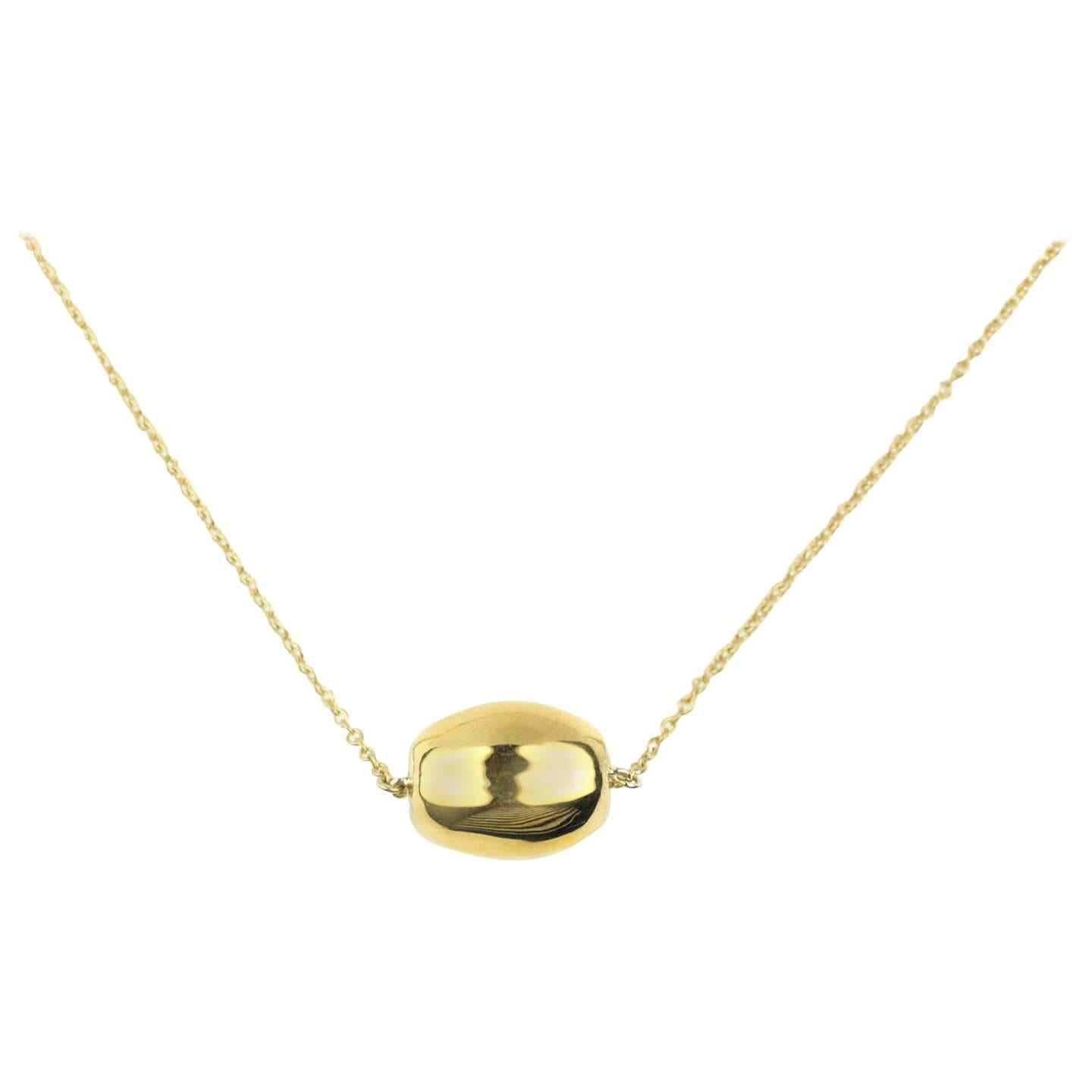 Julius Cohen Gold Melon Bead Necklace