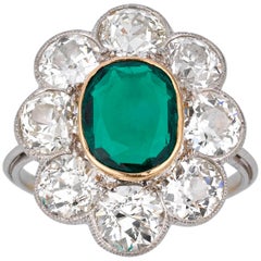 Colombian Emerald Edwardian Ring