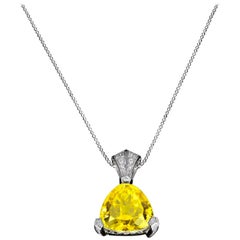 Canary Yellow Tourmaline Pendant, 14.76 Carat