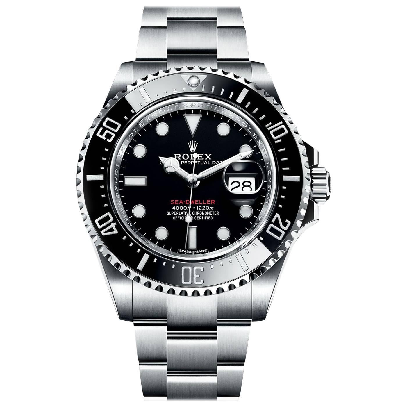 Rolex Stainless Steel Sea-Dweller Wristwatch Ref 126600, 2017