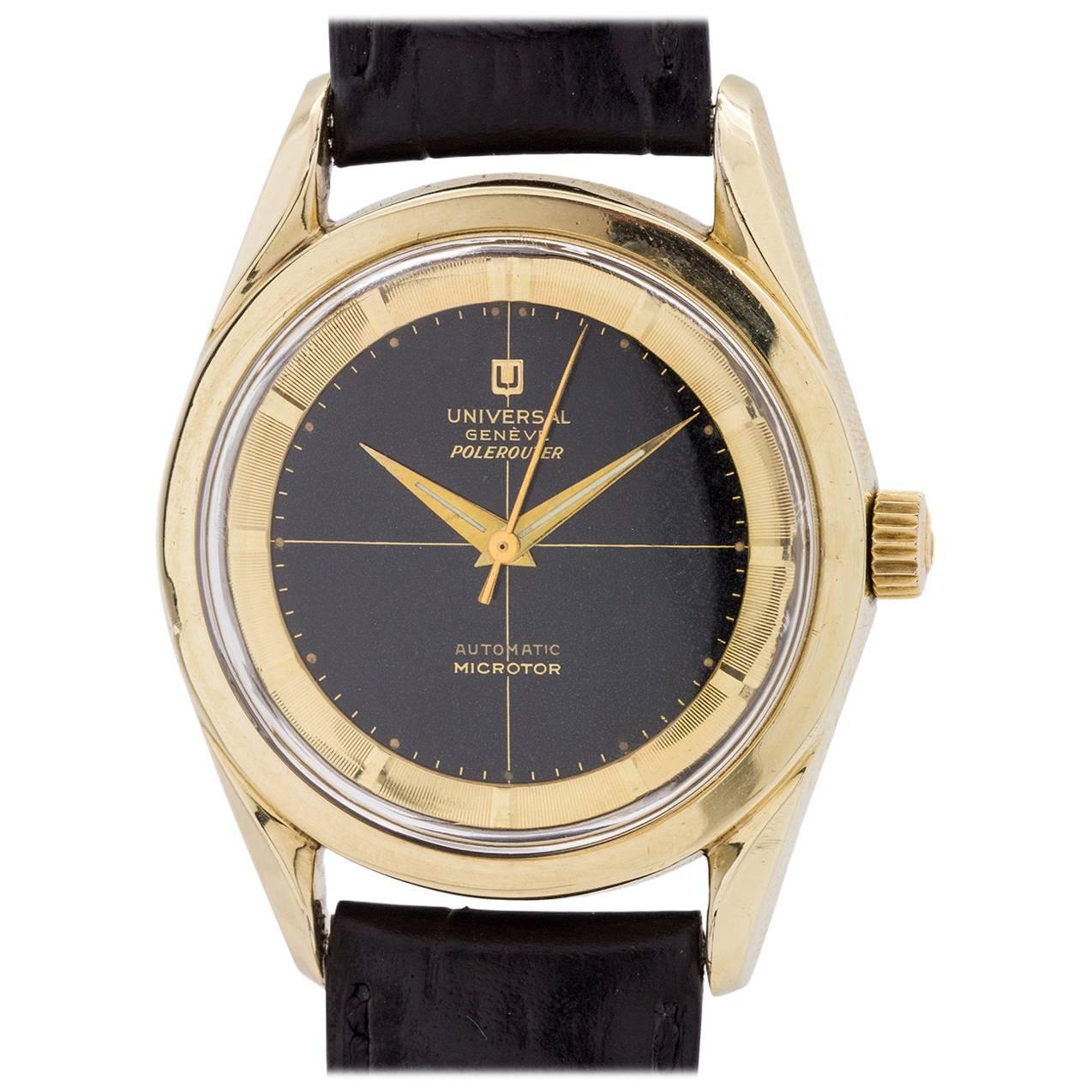 Universal Geneve Yellow Gold Stainless Steel Polerouter Wristwatch, circa 1960s