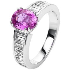 Carlos Udozzo 18 Karat Gold Ladies Men Pink Sapphire Statement Cocktail Ring