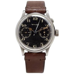 Retro Wittnauer stainless steel Single Button Chronograph Wristwatch