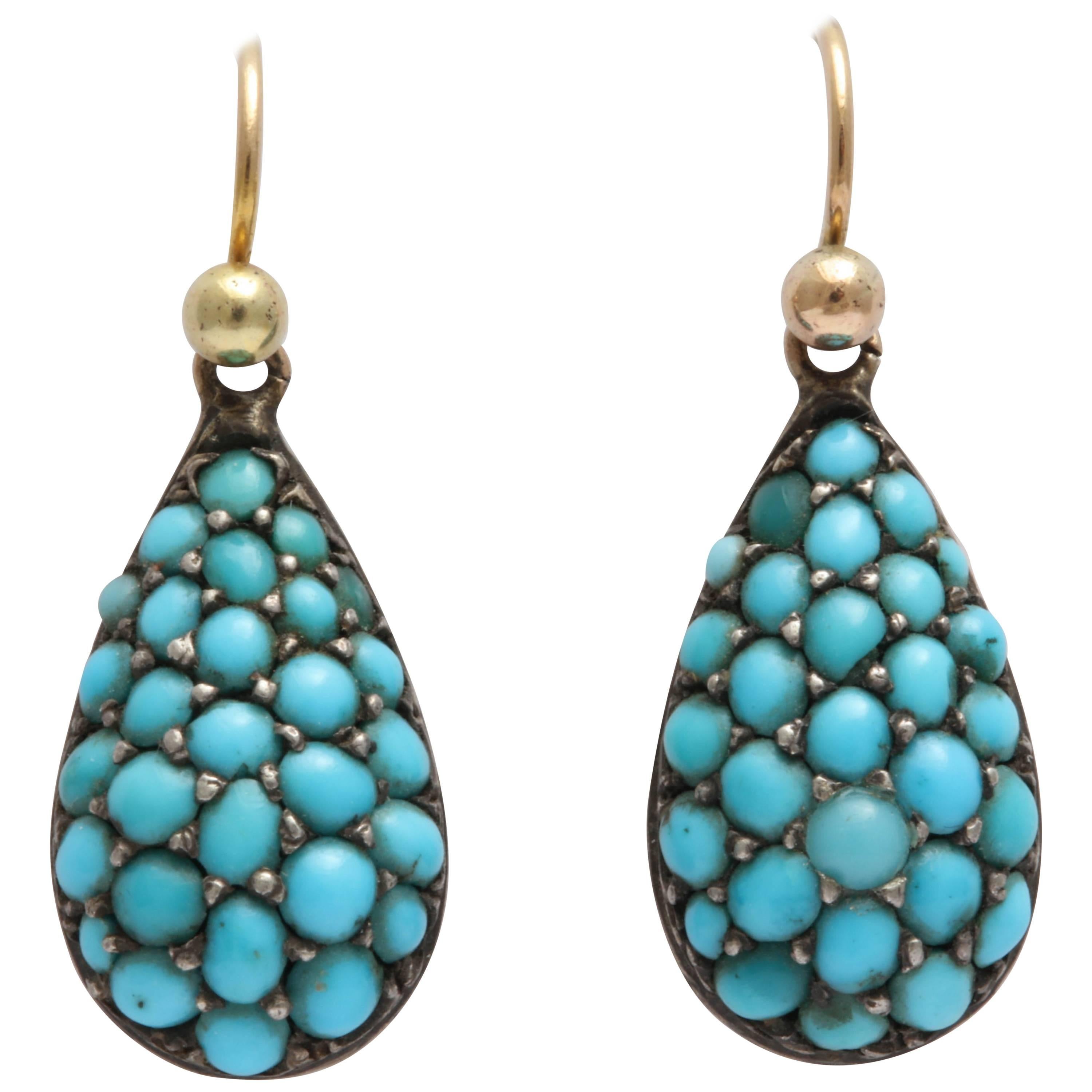 Persian Turquoise Victorian Drop Earrings