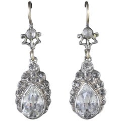 Victorian Paste Earrings Silver Gold