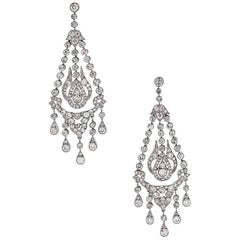 Art Deco Diamond and Platinum Earrings