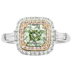Fancy Yellow Green Diamond Ring