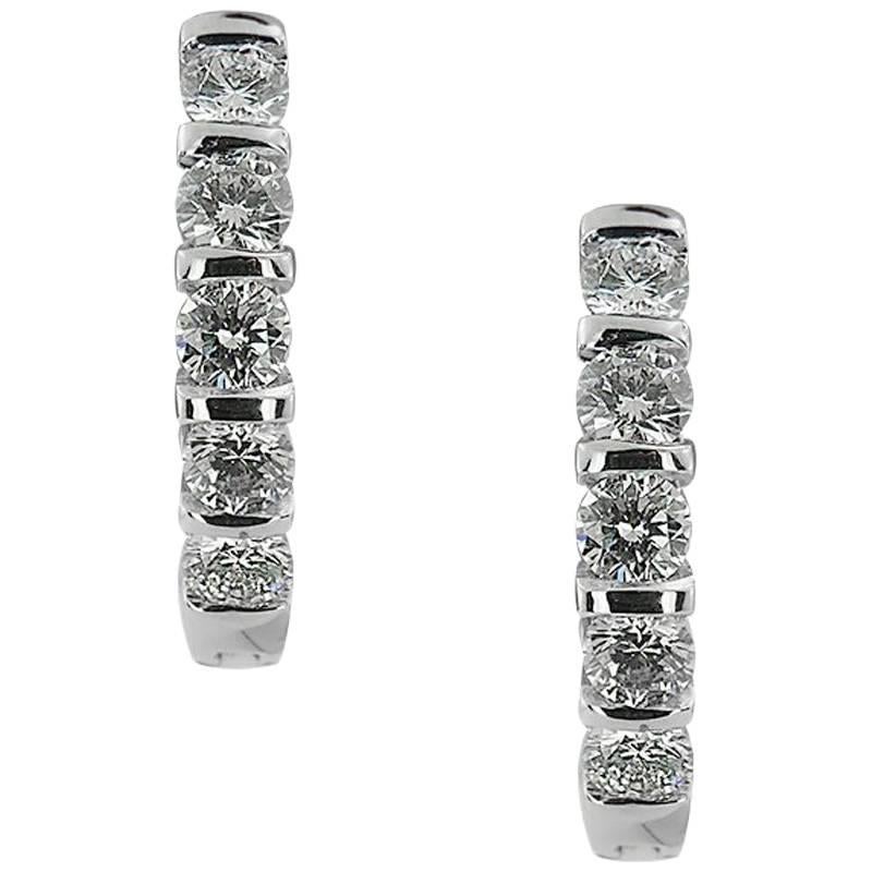 White Gold Diamond Earrings For Sale