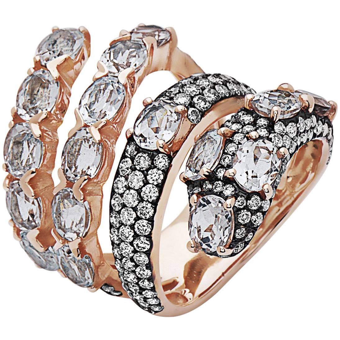 Emilio Jewelry Snake Fashion Diamond Ring