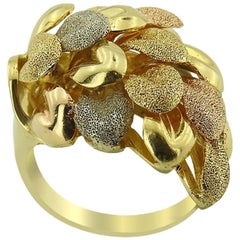 Triple Gold Leaf Ring