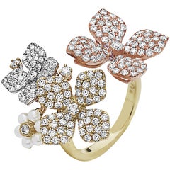 Emilio Jewelry Flower Diamond Ring
