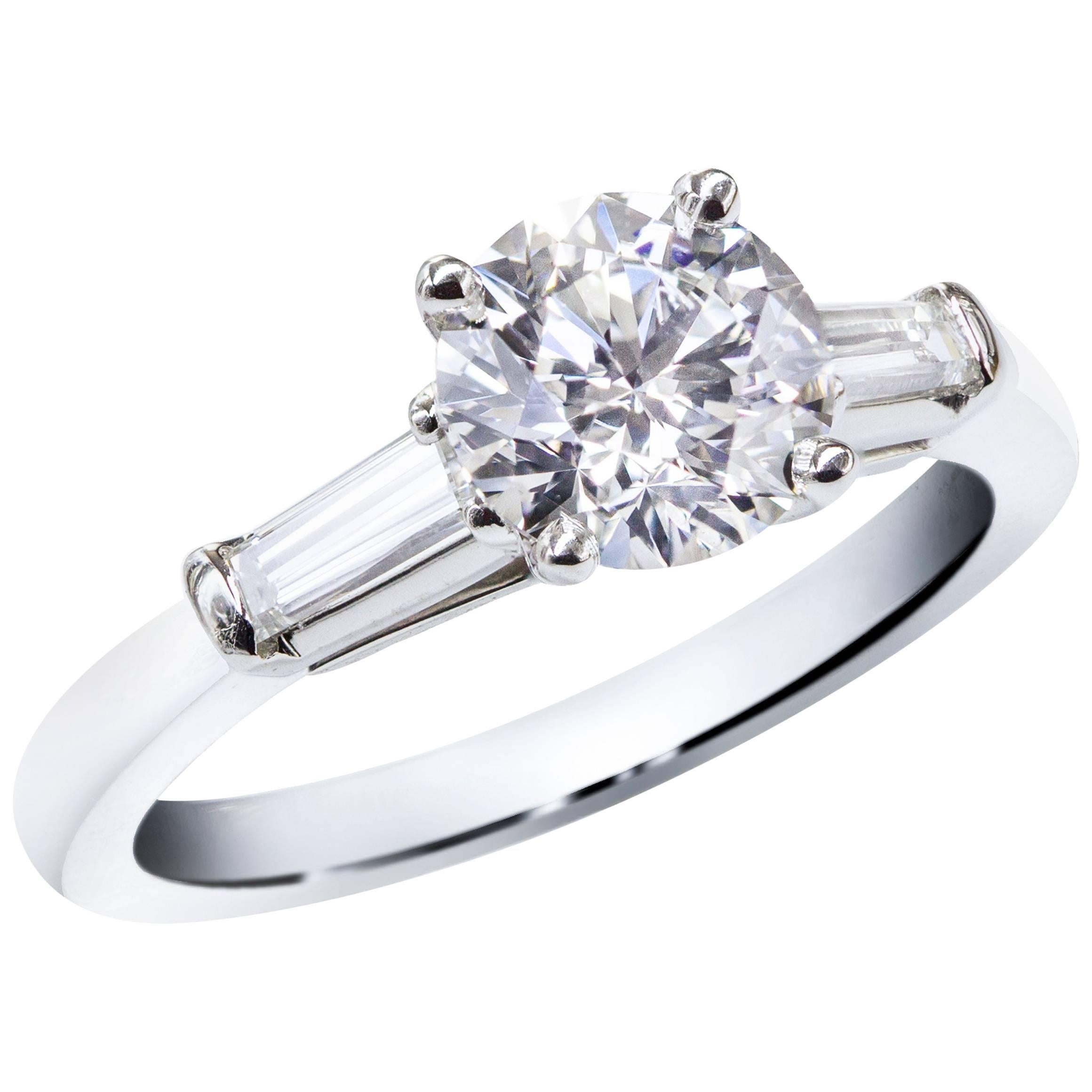 Roman Malakov, GIA Certified 1.25 Carat Round Brilliant Diamond Engagement Ring