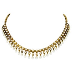 Natural Pearl Gold Necklace