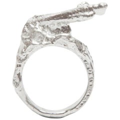 Loveness Lee Kawaakari Textured Naturally Formed Silver Ring