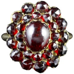 Antique Victorian Bohemian Garnet Ring, circa 1880