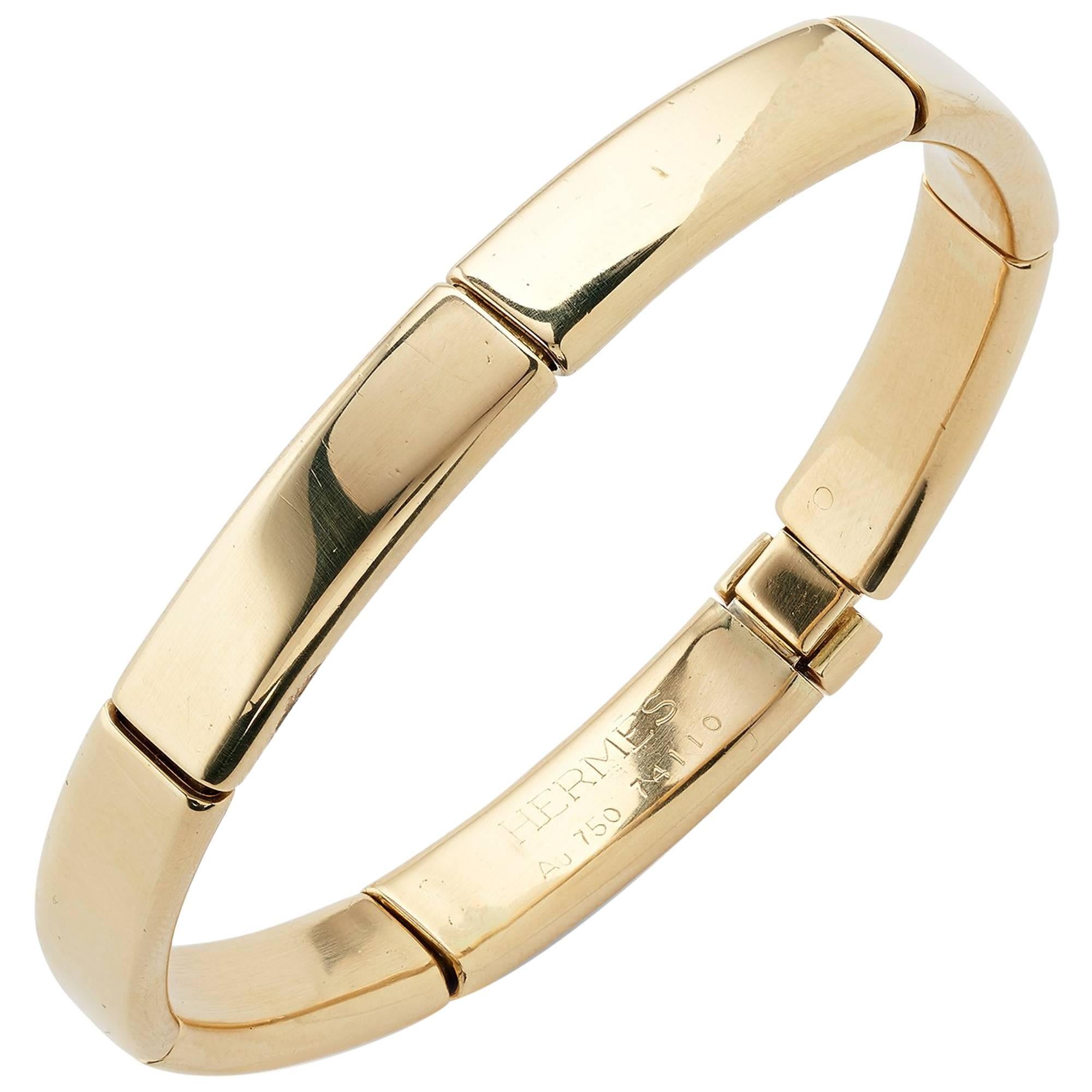 Hermes 18 Carat Yellow Gold Bracelet